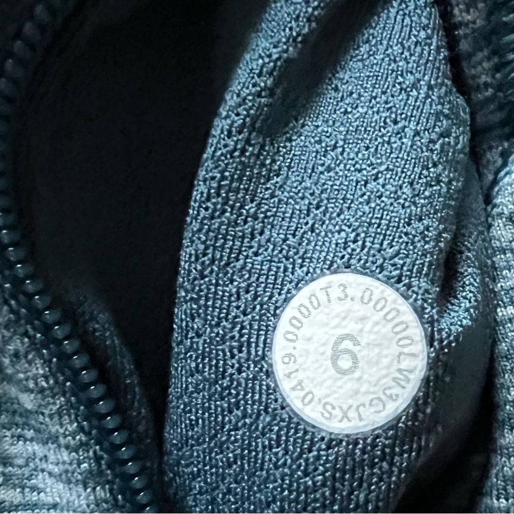 Lululemon Always Alert 1/2 Zip Heathered Petrol Blue Size 6 - Picture 10 of 11